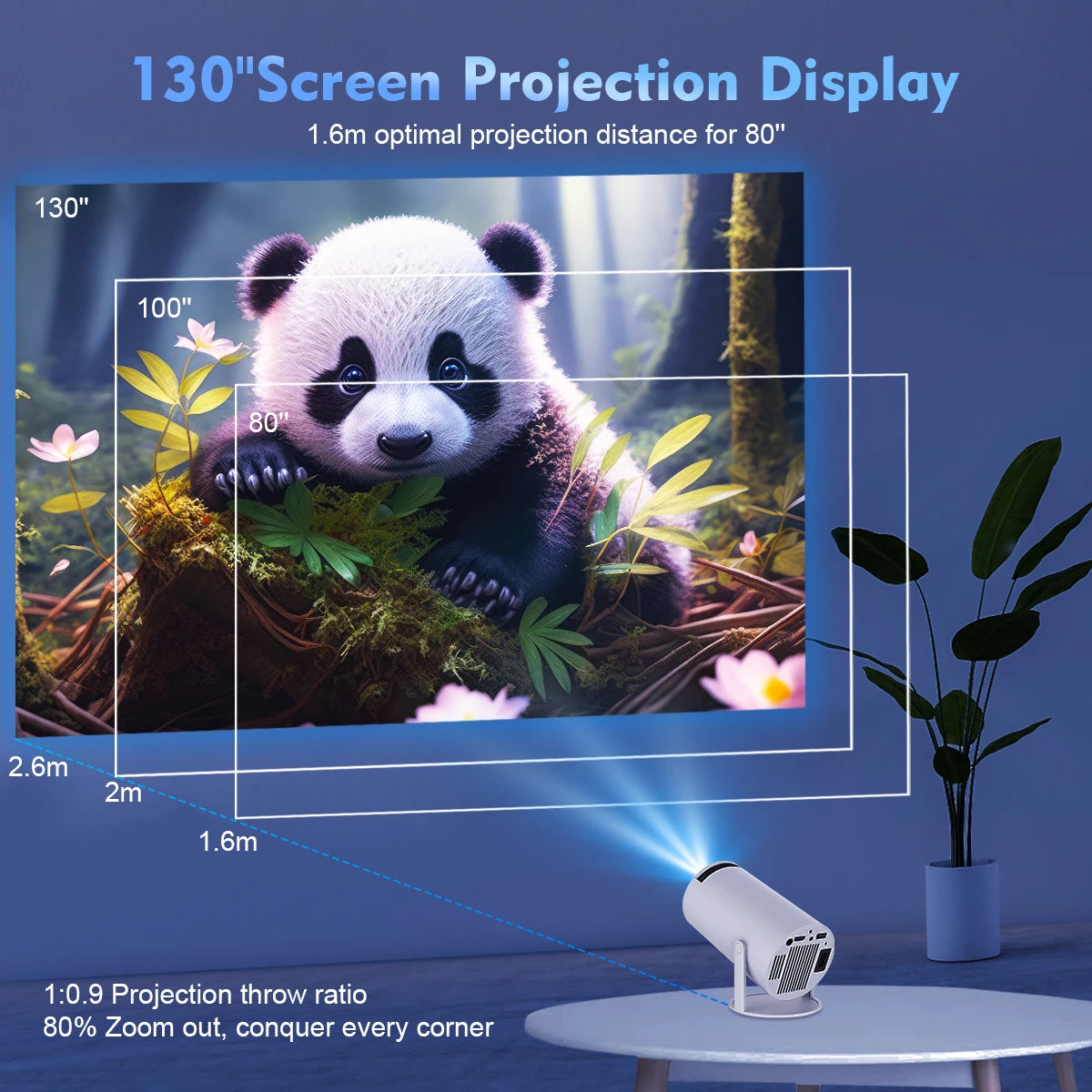 Magcubic LED Home Theater Projector – Compact, High-Quality Entertainment at Home